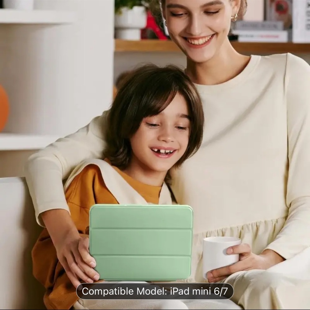 NEW Mint Green Case for iPad Mini 6/7 with Pencil Holder - Picture 7 of 10